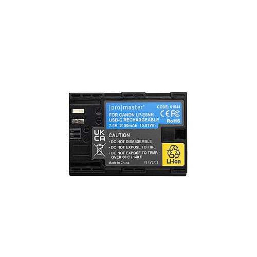 ProMaster Batteries | Promaster Canon Lp-E6Nh Battery With Usb Type-C Port