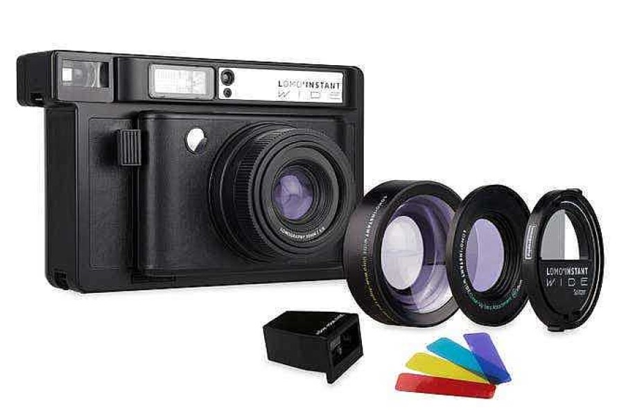 Lomography Instant | Lomography Lomo'Instant Wide Camera, 2 Lenses & Splitzer - Black