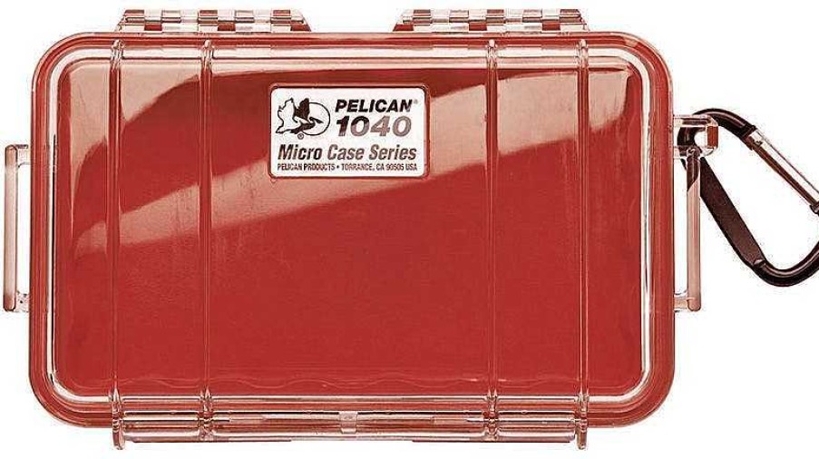 Pelican Hard Cases | Pelican 1040 Micro Clear Case - Red With Red Liner