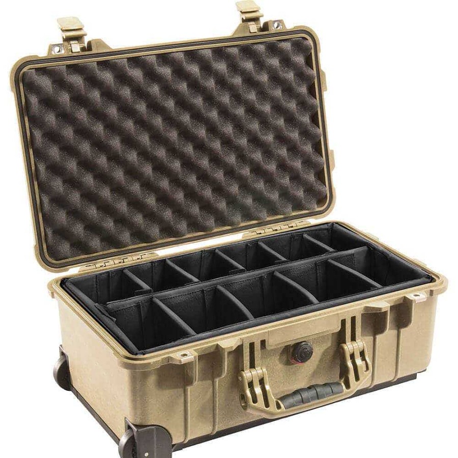 Pelican Hard Cases | Pelican 1510 Desert Tan Carry On Case With Dividers