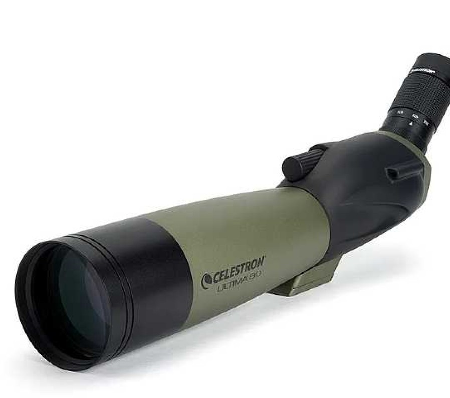 Celestron Spotting Scope | Celestron Ultima 80 20-60X80 Spotting Scope With 45 Degree Eyepiece & Smartphone Adapter