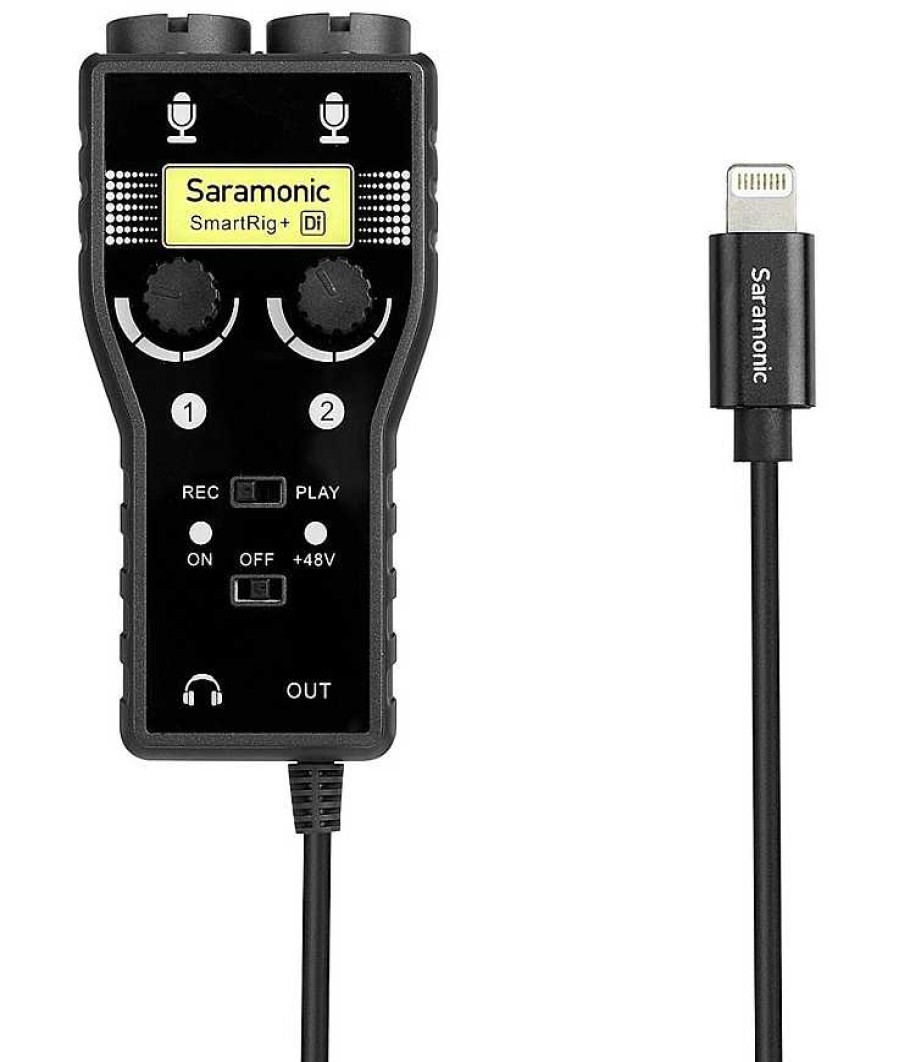 Saramonic All Microphones | Saramonic Smartrig+Di ,Two- Channel Mic & Guitar Interface W/Lightning Connector For Ios