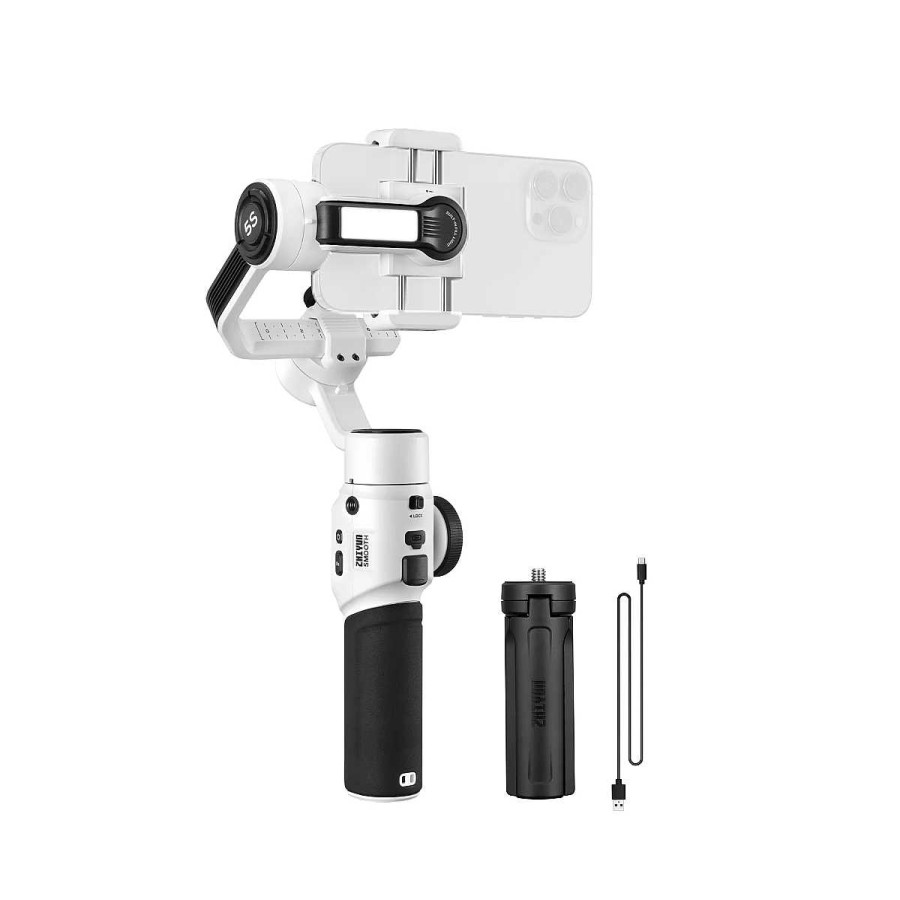 Zhiyun Gimbals & Stabilisers | Zhiyun-Tech Smooth 5S 3-Axis Handheld Gimbal - White For Smartphones