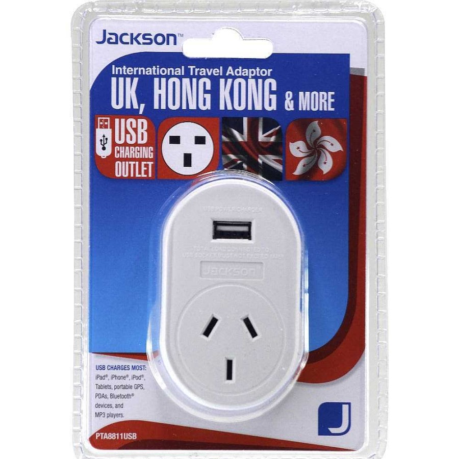 Jackson Battery Adaptors | Jackson Outbound Usb Travel Adaptor - Uk