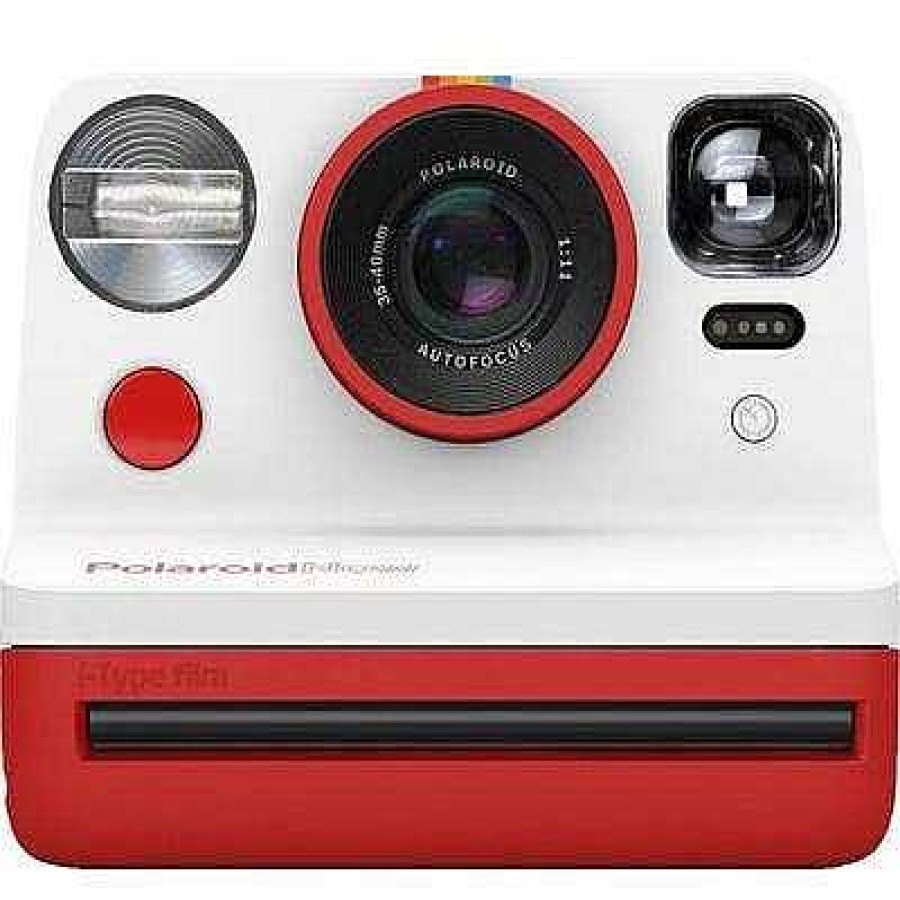 Polaroid Instant | Polaroid Now - Red I-Type Instant Camera W/Bonus Film (8 Exposures)