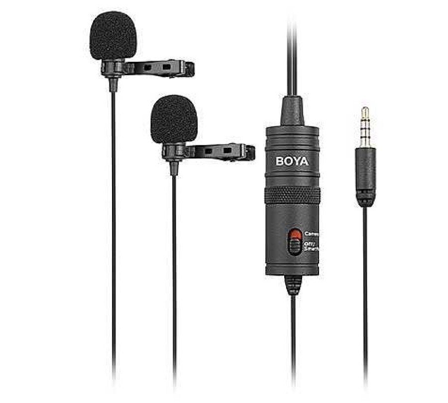 Boya All Microphones | Boya By-M1Dm Dual Lavalier Microphone For Smartphones & Dslr