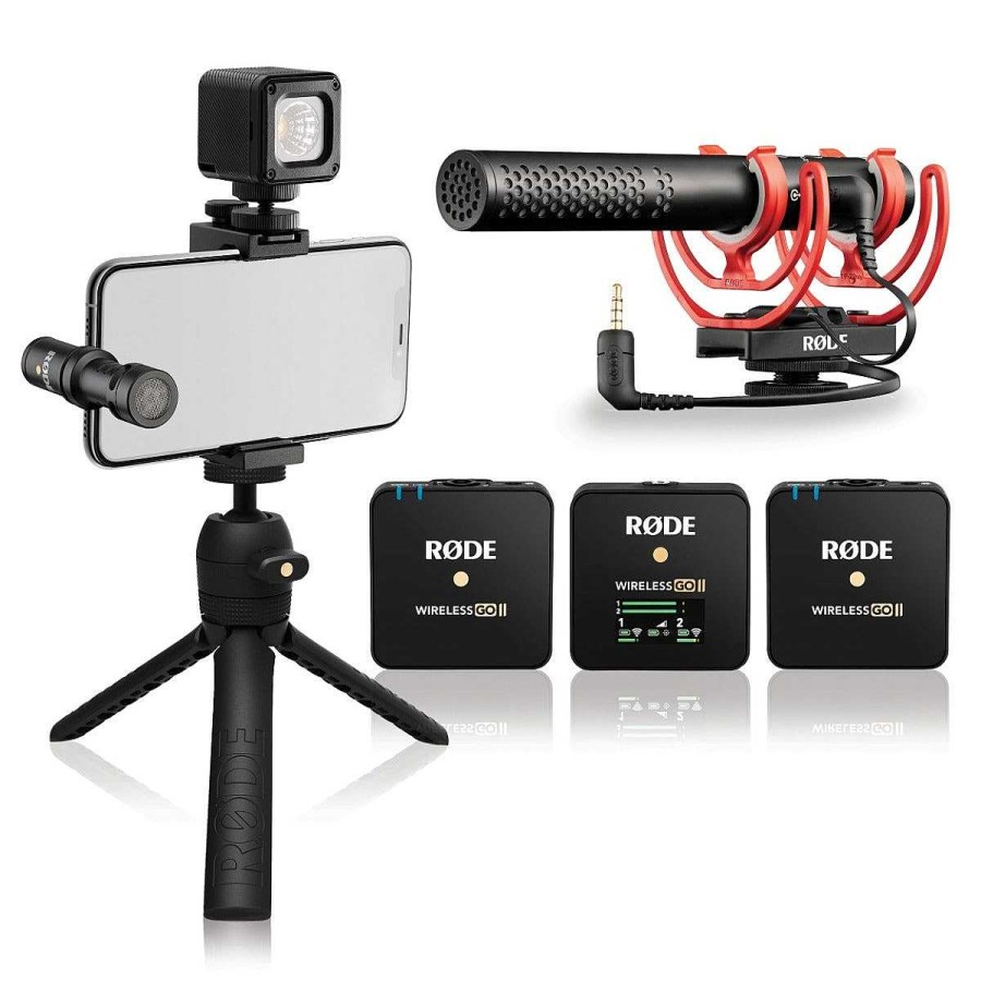 Rode All Microphones | Rode Content Creator Kit Ios Includes Wireless Go Ii, Videomic Ntg & Vlogger Kit