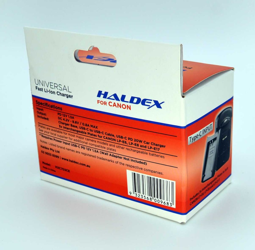 Haldex Battery Chargers | Haldex Usb-C Canon Charger For Lp-E6, Lp-E8 & Lp-E17 Includes Car Adaptor