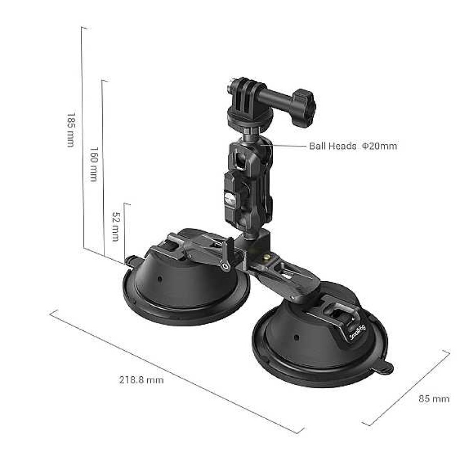 SmallRig Gimbals & Stabilisers | Smallrig Portable Dual Suction Cup Camera Mount Sc-2K - 3566