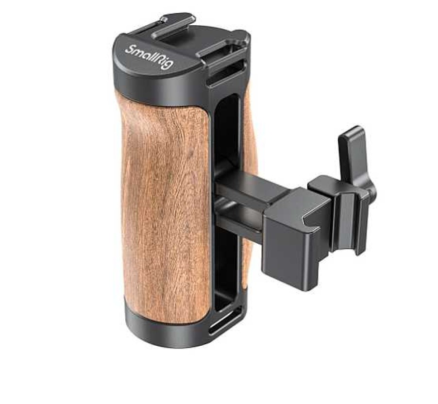 SmallRig Gimbals & Stabilisers | Smallrig Wooden Nato Side Handle With Quick Release Nato Rail - 2978