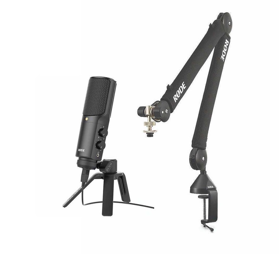 Rode All Microphones | Rode Nt-Usb Condenser Studio-Quality Usb Microphone With Rode Psa1+ Studio Arm