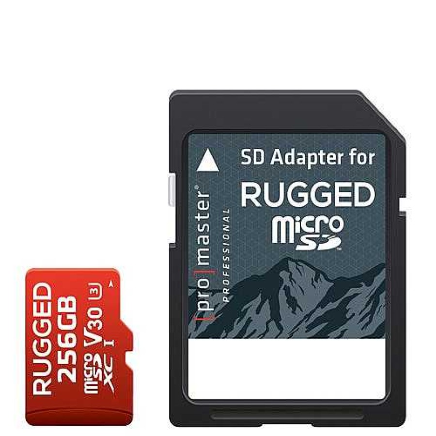 ProMaster Microsd | Promaster Microsd Rugged 256Gb 660X / 99Mb/S Uhs-1 U3 V30 Memory Card With Adapter