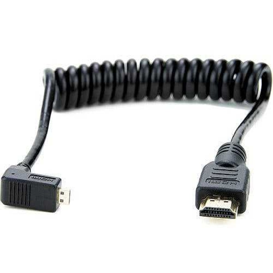 Atomos Cables | Atomos Right-Angle Micro To Full Hdmi Coiled Cable (30Cm-45Cm)