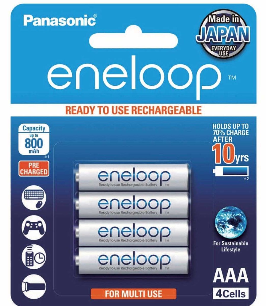 Panasonic Batteries | Panasonic Eneloop Aaa 800Mah - 4 Pack Batteries Pre-Charged