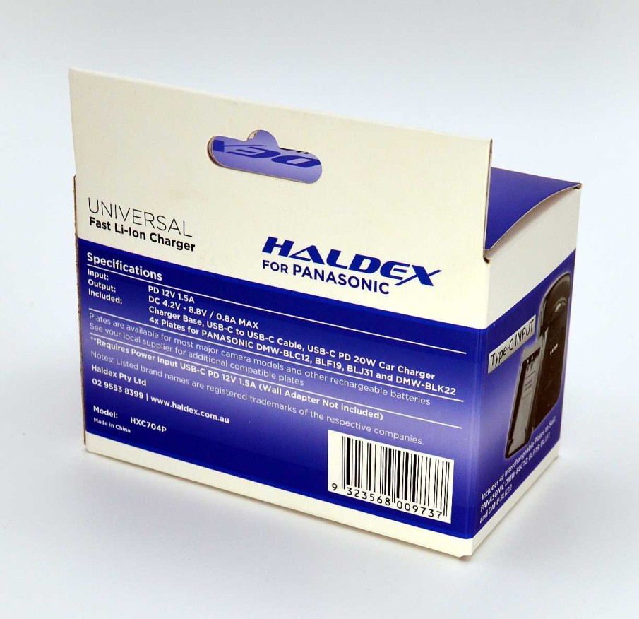 Haldex Battery Chargers | Haldex Usb-C Panasonic Charger For Blc12, Blf19, Blj31 &Blk22 Includes Car Adaptor