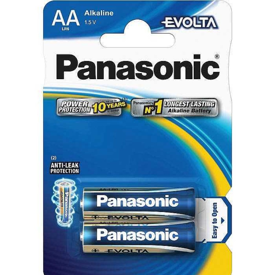 Panasonic Batteries | Panasonic Evolta Aa 2 Pack Premium Alkaline Battery