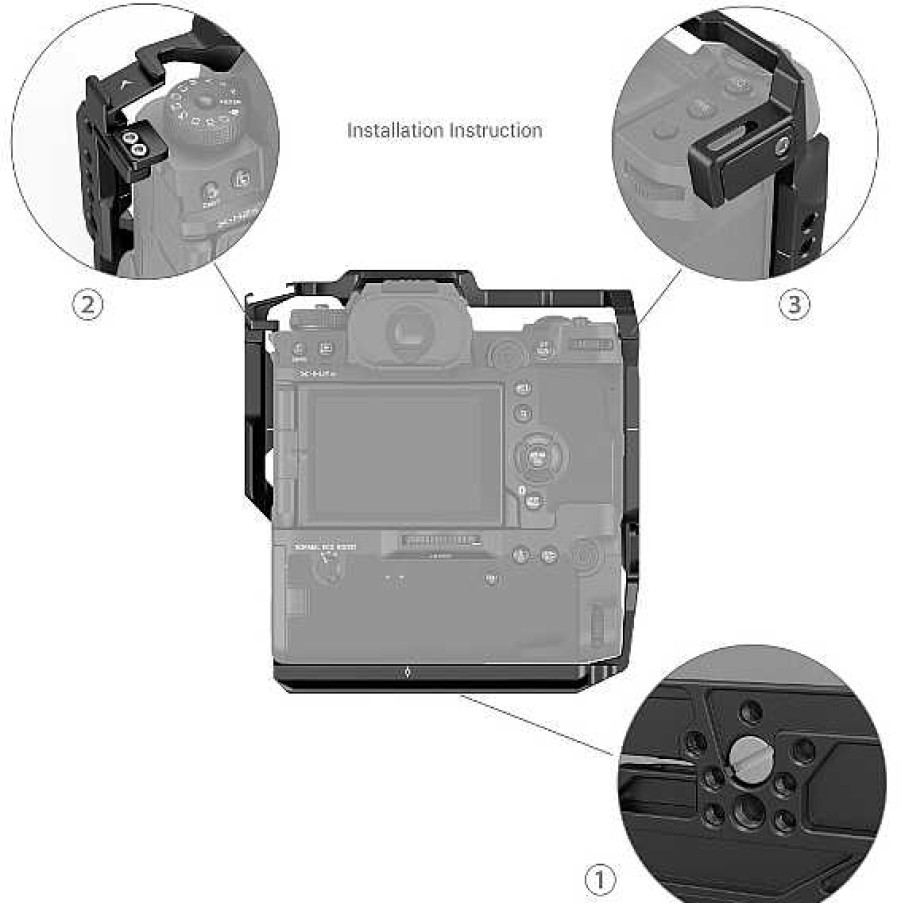 SmallRig Gimbals & Stabilisers | Smallrig Multifunctional Cage For Fujifilm X-H2/Xh2S With Ft-Xh/Vg-Xh B Grip - 3933