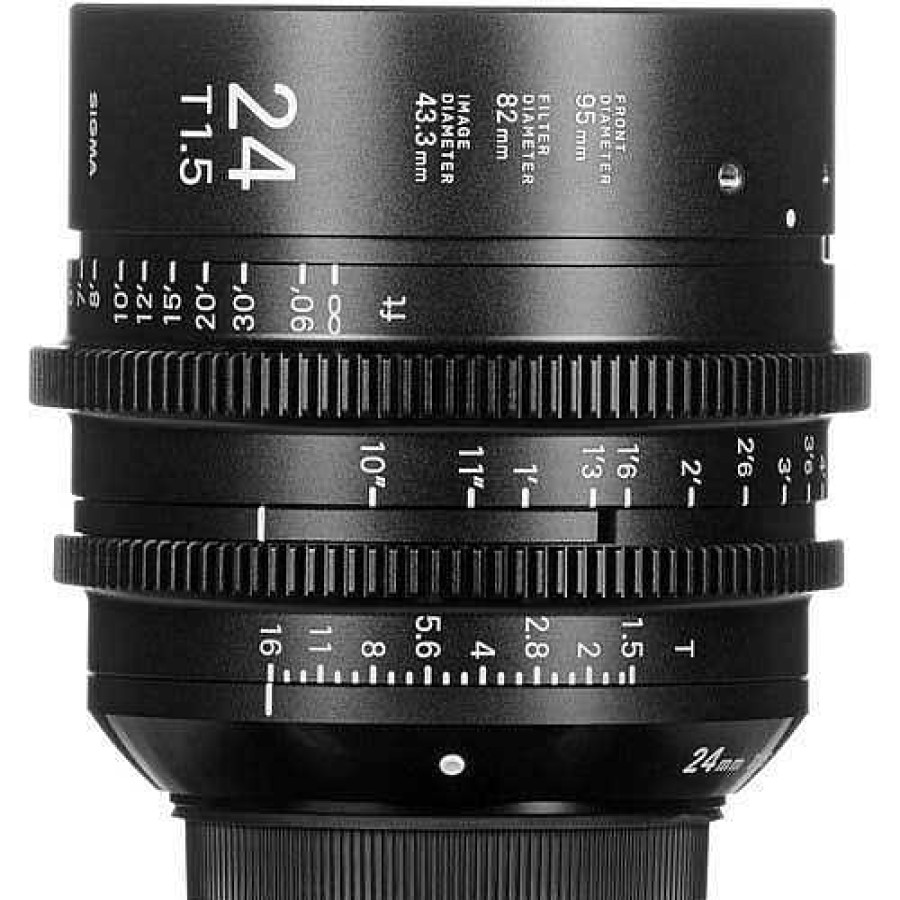 Sigma Cine Lenses | Sigma 24Mm T1.5 Cine Lens - Canon Ef Fully Luminous Feet