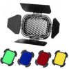 GoDox Flash Accessories | Godox Bd-07 Barndoor With Honeycomb Grid And Colour Filter Set For Ad200