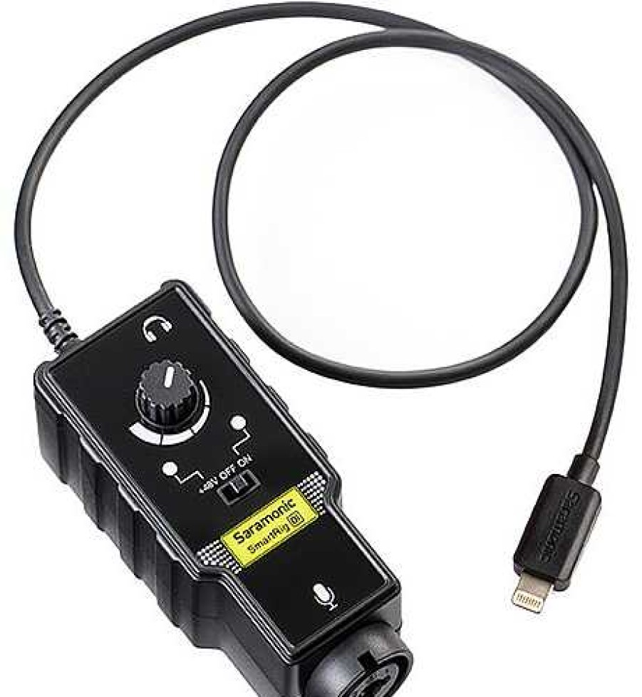 Saramonic All Microphones | Saramonic Smartrig Di, Single Channel Mic & Guitar Interface W/ Lightning Connector For Ios