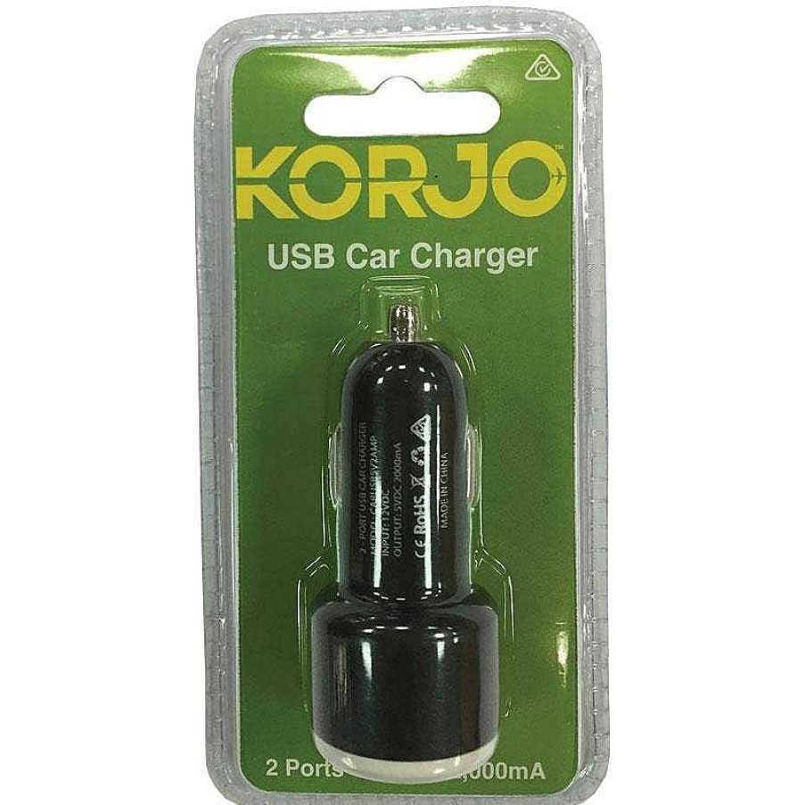 Korjo Battery Chargers | Korjo 2 Port In-Car Charger