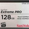 SanDisk Cfast | Sandisk Extreme Pro Cfast 2.0 525Mb/S - 128Gb Memory Card