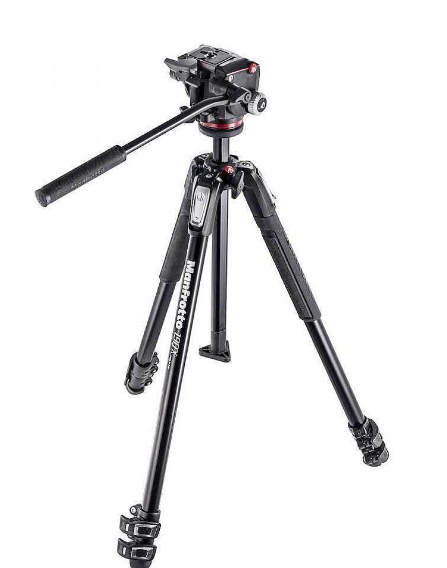 Manfrotto Tripods | Manfrotto Mk190X3-2W 3 Section Tripod Kit With Fluid Head