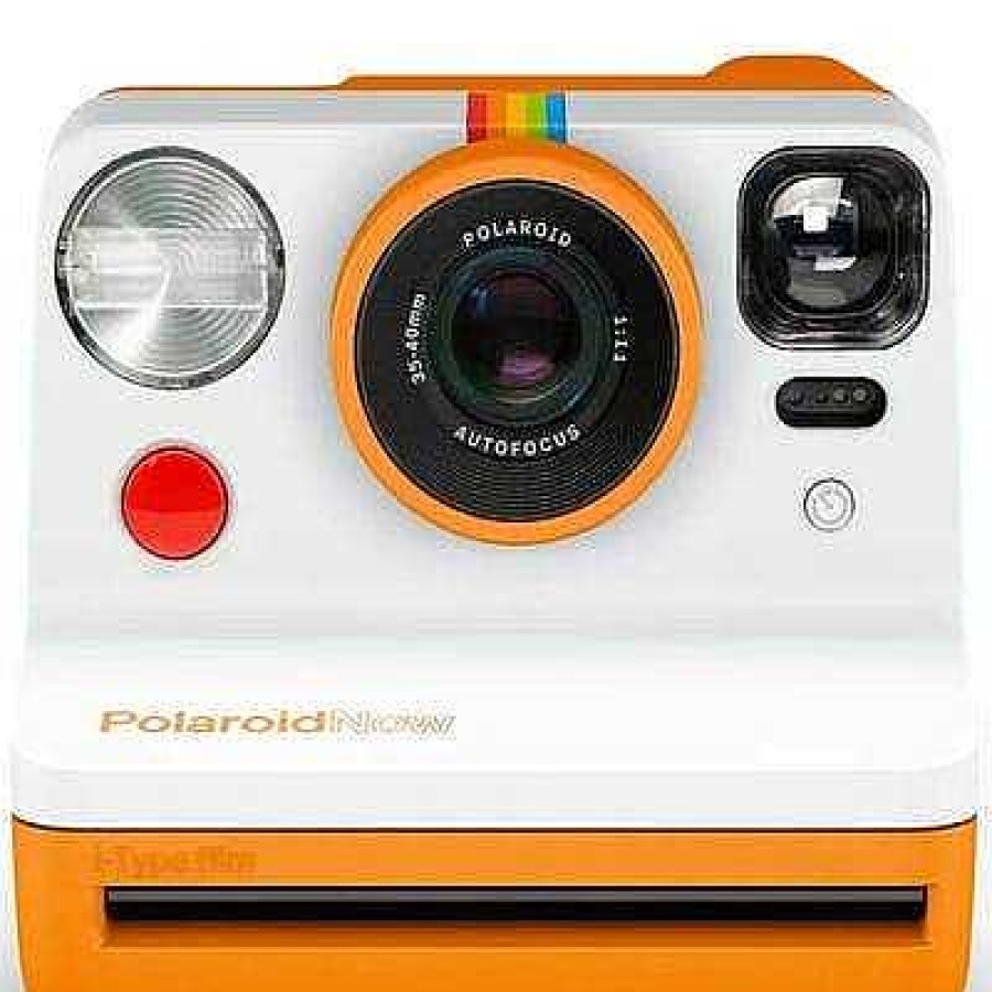 Polaroid Instant | Polaroid Now - Orange I-Type Instant Camera W/Bonus Film (8 Exposures)