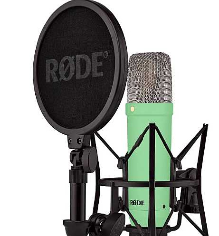 Rode All Microphones | Nt1 Signature Green Large-Diaphragm Cardioid Conde Nser Mic With Hf6 1