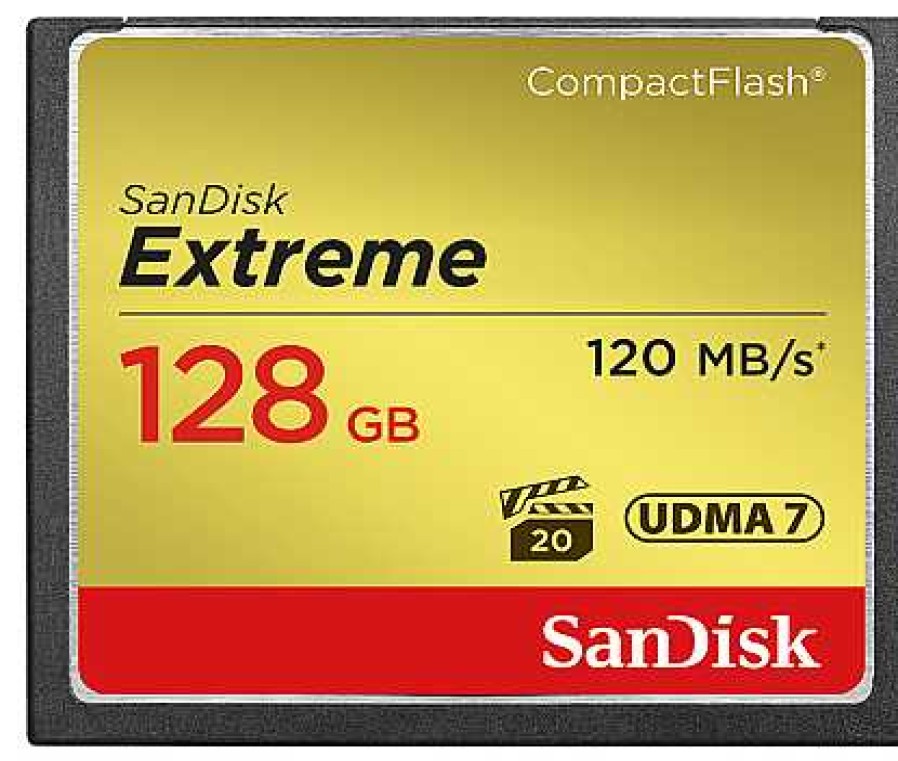 SanDisk Compactflash | Sandisk Extreme Compactflash 120Mb/S - 128Gb Memory Card