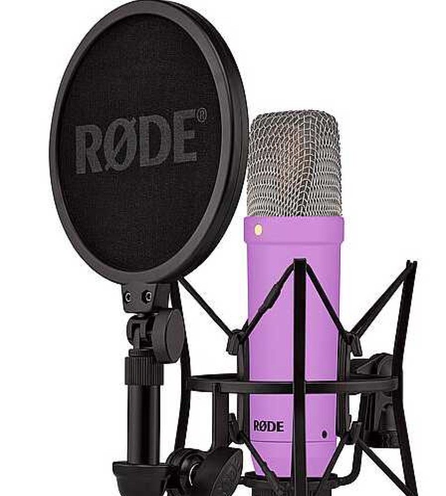 Rode All Microphones | Nt1 Signature Purple Large-Diaphragm Cardioid Conde Nser Mic With Hf6 1