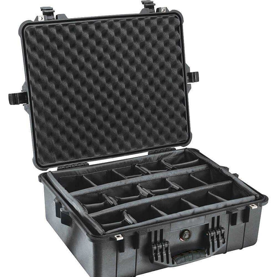 Pelican Hard Cases | Pelican 1600 Black Case With Padded Dividers