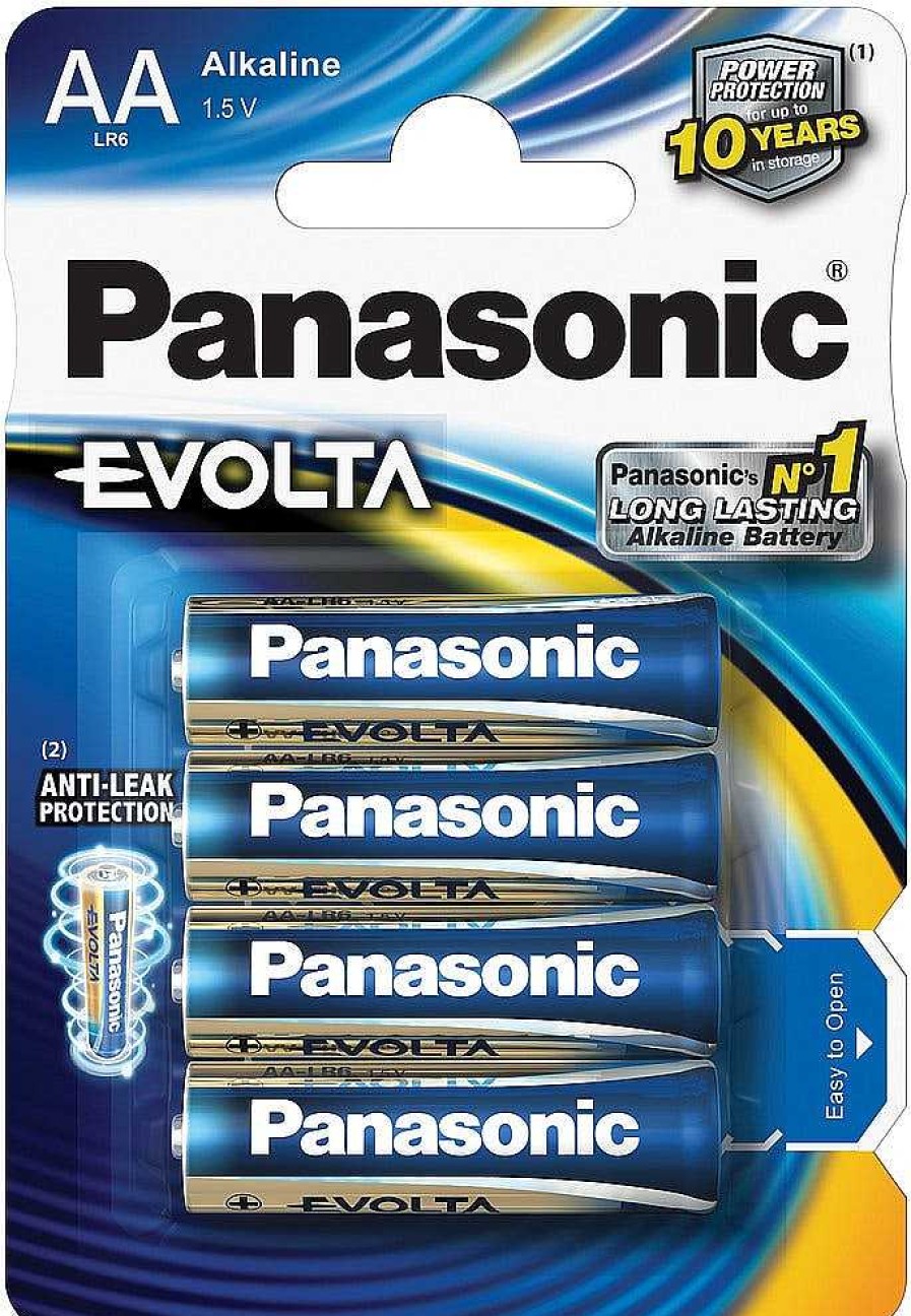 Panasonic Batteries | Panasonic Evolta Aa 4 Pack Alkaline Battery